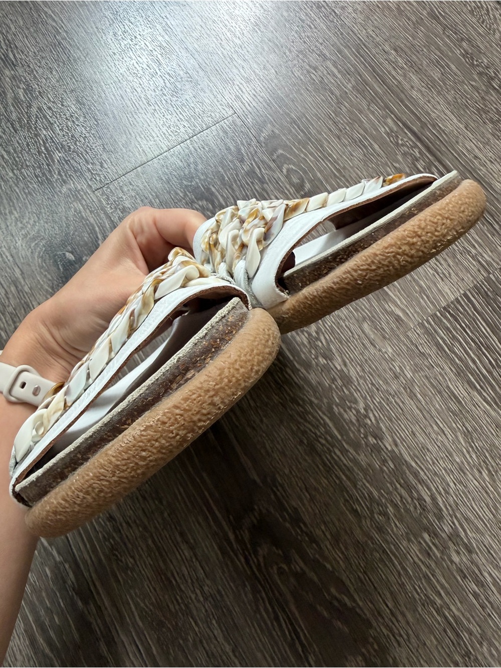 Free People Bueno Footwear Emilia White Chain Slide - Picture 6 of 12